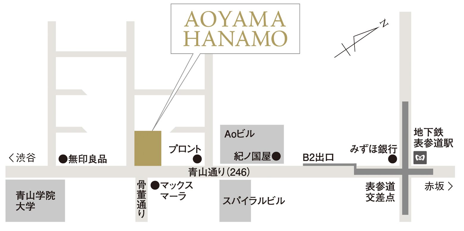 表参道教室の案内地図